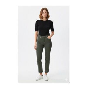 J. Crew Women's Vintage Straight Military Green Pants Size 29